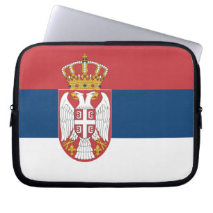 Funda Para Portátil Sleeve portátil con bandera de Serbia
