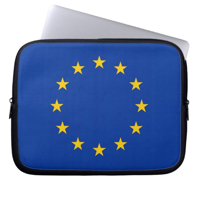 Funda Para Portátil Sleeve portátil de bandera europea (Frente)