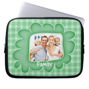 Funda Para Portátil Sleeve portátil de fotografía de la familia Green 