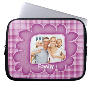 Funda Para Portátil Sleeve portátil de fotografía de la familia Pink P