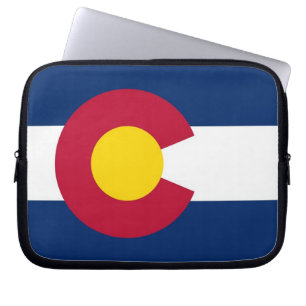 Funda Para Portátil Sleeve portátil de la bandera del estado de Colora