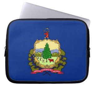 Funda Para Portátil Sleeve portátil de la bandera del estado de Vermon