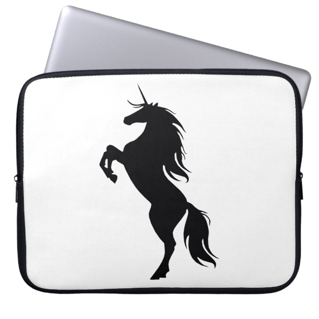 Funda Para Portátil Sleeve portátil de silicona negra (Frente)
