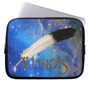 Funda Para Portátil Sleeve portátil ILLINOIS Nation & Feather Space