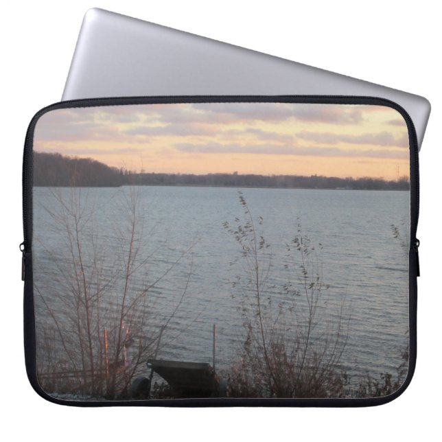 Funda Para Portátil Sleeve portátil Lake Shore Sunset (Frente)