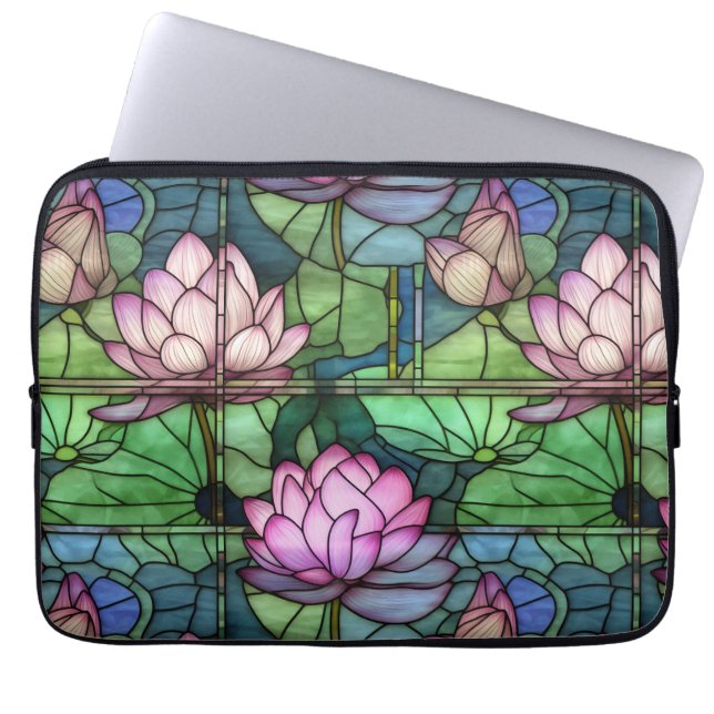 Funda Para Portátil Sleeve portátil Stainass Glass Lotus (Frente)