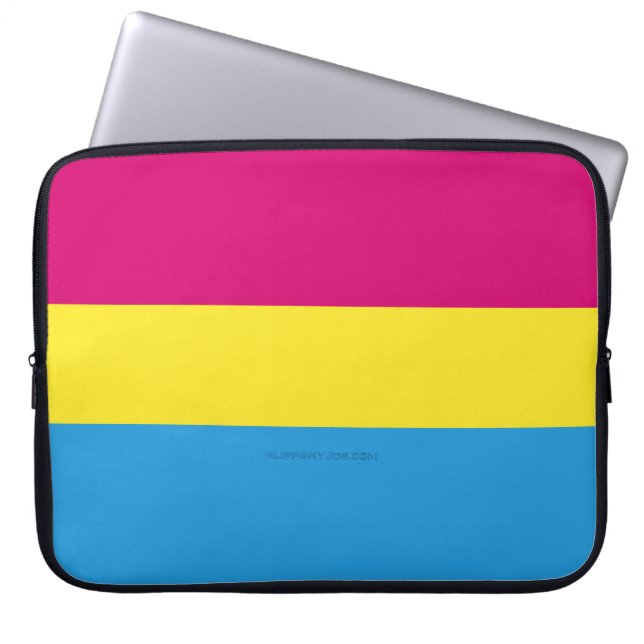 Funda Para Portátil SlipperyJoe bandera pansexual del orgullo amarillo (Frente)