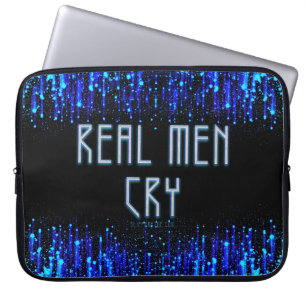 Funda Para Portátil SlipperyJoe los hombres de verdad lloran lágrimas