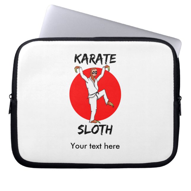 Funda Para Portátil Sloth Karate (Frente)