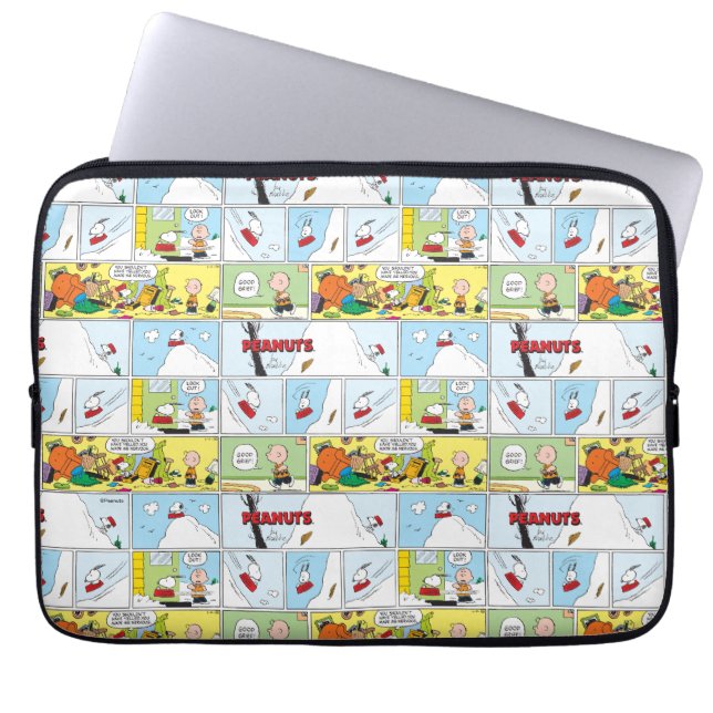 Funda Para Portátil Snoopy Sled Riding Food Dish (Frente)