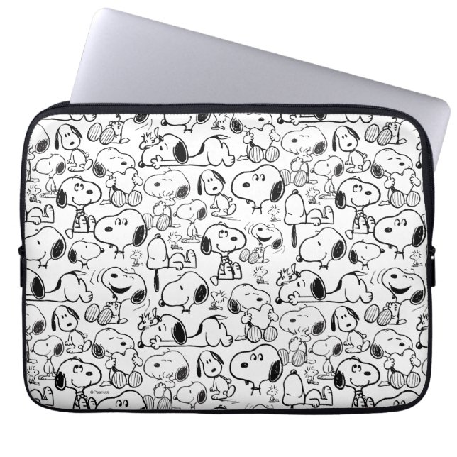 Funda Para Portátil Snoopy Smile Giggle Lauggle Pattern (Frente)