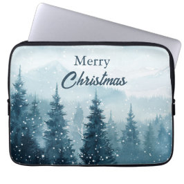 Funda Para Portátil Snowy Christmas Trees 