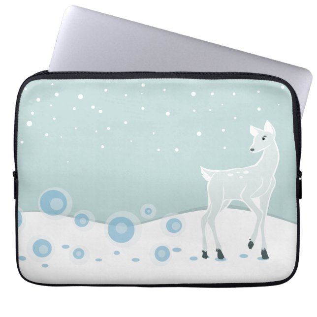 Funda Para Portátil Snowy Deer (Frente)