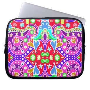 Funda Para Portátil Sobre con patrón dibujado a mano de colores lindos