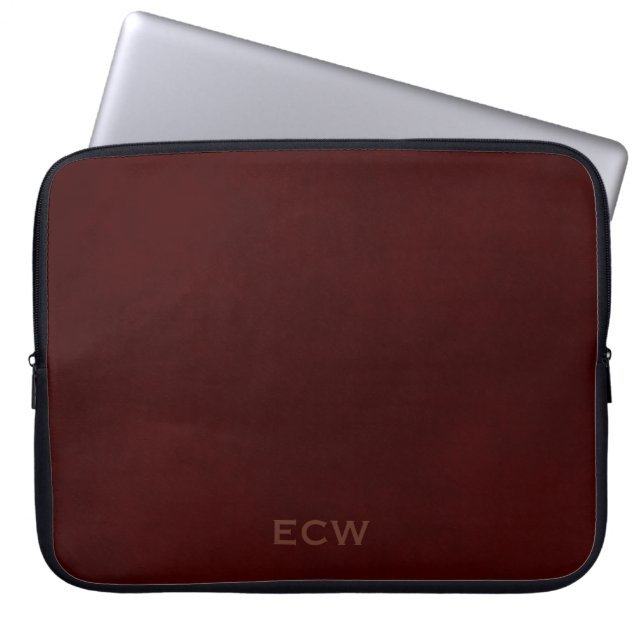 Funda Para Portátil * Sofisticado Marrón Manchado con Estampado Falso (Frente)