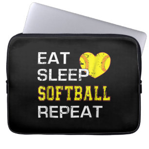 Funda Para Portátil Softbol Comer Sleep Sofball Repetir