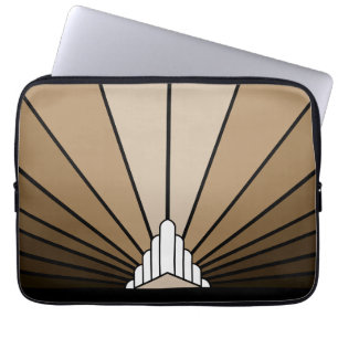 Funda Para Portátil Sol Art Déco en bronceado