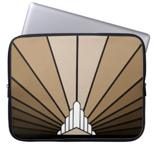 Funda Para Portátil Sol Art deco en tan Electronics Bag