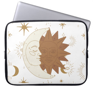 Funda Para Portátil Sol celeste y luna