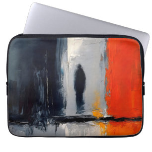 Funda Para Portátil Soledad – Figura abstracta en silencio urbano