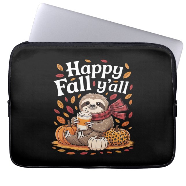 Funda Para Portátil Sollozos sosteniendo calabaza spice happy Fall Yal (Frente)