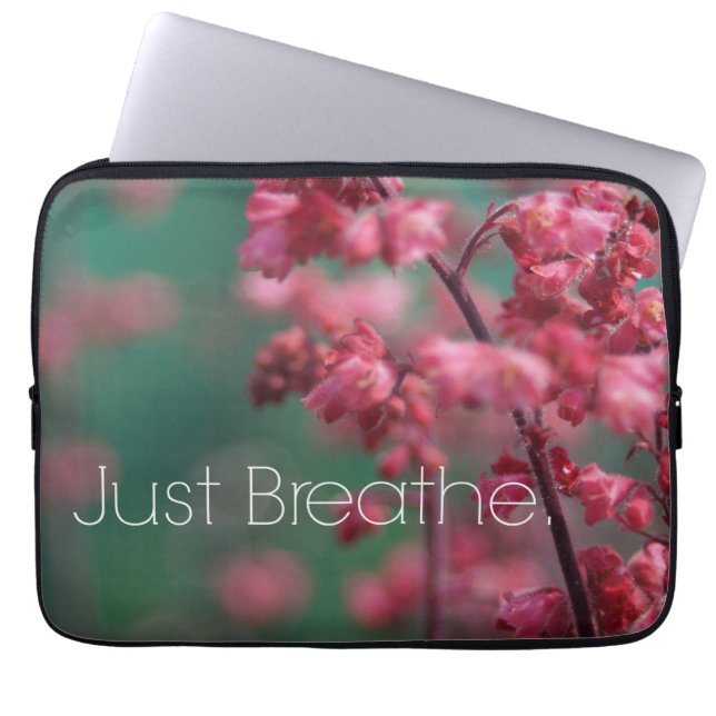 Funda Para Portátil Solo cita de aliento (floral) (Frente)