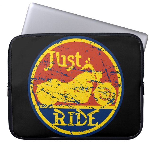Funda Para Portátil Sólo en motocicletas rojas azul y amarillo (Frente)