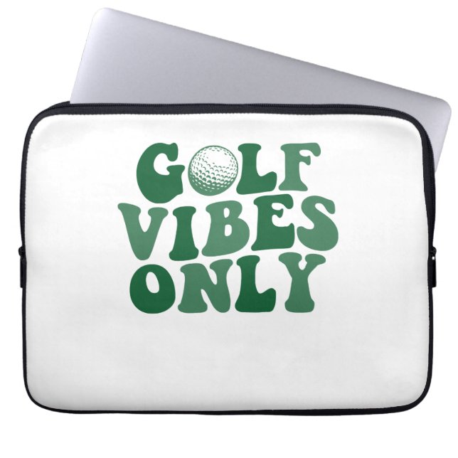 Funda Para Portátil Sólo Golf Vibes, Golf Lover (Frente)