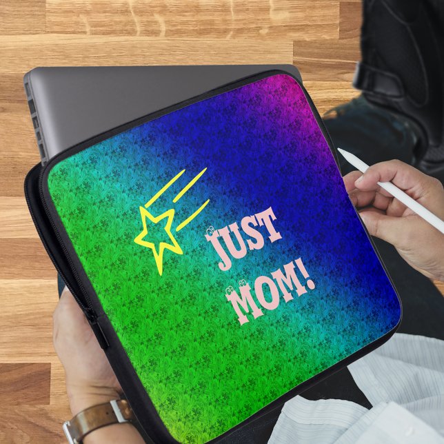 Funda Para Portátil Solo Mamá Superestrella (Just Mom Superstar Laptop Sleeve)