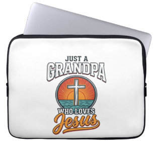 Funda Para Portátil Solo un abuelo que ama a Jesús Camiseta vintage cr