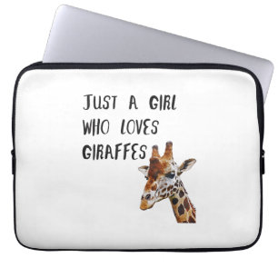 Funda Para Portátil Sólo un Chica que ama a las jirafas de carne de an