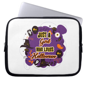 Funda Para Portátil Solo un Chica que ama Halloween