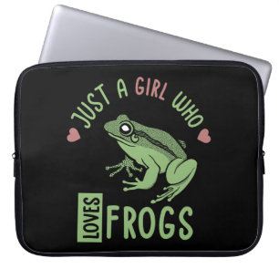 Funda Para Portátil Solo un chica que ama las ranas Ranas Ranas Ranas