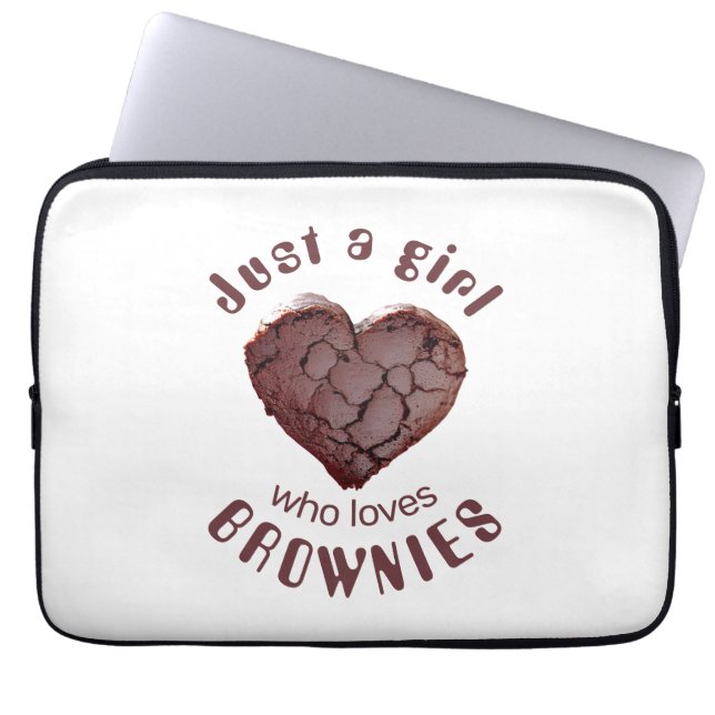 Funda Para Portátil Sólo un chica que ama los brownies (Frente)