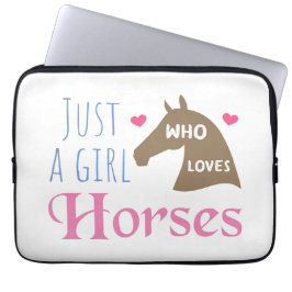 Funda Para Portátil Sólo un chica que ama los caballos
