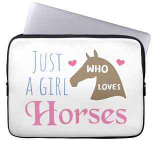Funda Para Portátil Sólo un chica que ama los caballos