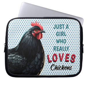 Funda Para Portátil Sólo un Chica que ama realmente a los pollos Austr