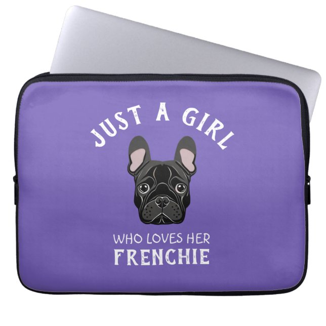 Funda Para Portátil Sólo una chica que ama a su francesa (Frente)