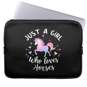 Funda Para Portátil Solo una chica que ama los caballos