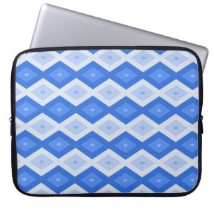 Funda Para Portátil Sombras de patrón de diamante azul