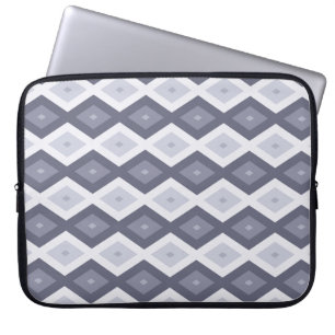 Funda Para Portátil Sombras de patrón de diamante gris azul