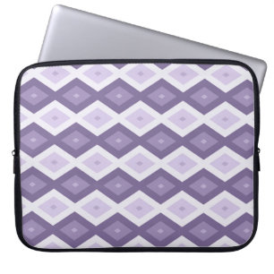 Funda Para Portátil Sombras del patrón de diamantes de lavanda