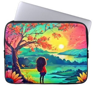 Funda Para Portátil Soñador del atardecer junto al río