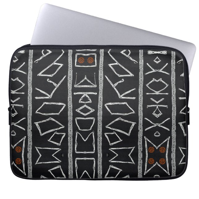 Funda Para Portátil Sophisticated Luxury African Caribbean Mudcloth (Frente)