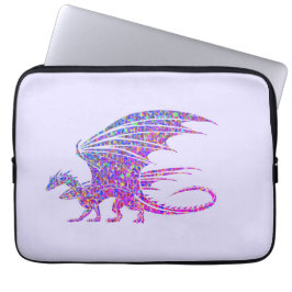 Funda Para Portátil Sorprendente Dragón Mosaico Púrpura