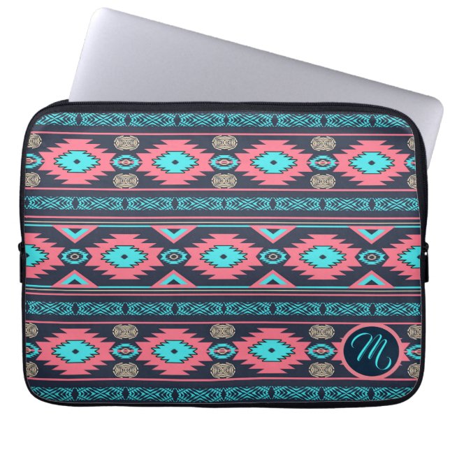 Funda Para Portátil Southwestern ethnic tribal pattern. (Frente)