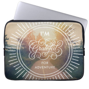 Funda Para Portátil Soy agradecido para la aventura