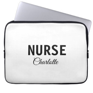 Funda Para Portátil Soy enfermera experta médica agregue su nombre tex