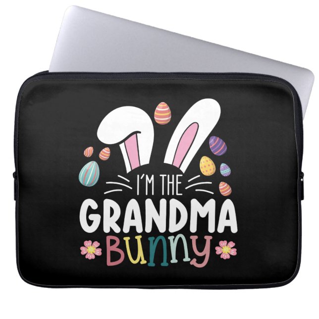 Funda Para Portátil Soy la familia de la abuela Bunny Easter (Frente)