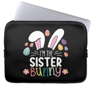 Funda Para Portátil Soy la hermana Bunny Pascua Combinación Familiar
